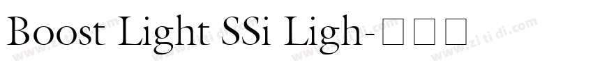 Boost Light SSi Ligh字体转换